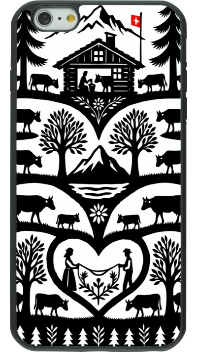 Coque iPhone 6 Plus / 6s Plus - Silicone rigide noir Poya Suisse 2