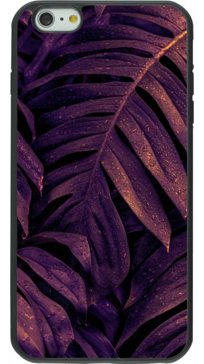 Coque iPhone 6 Plus / 6s Plus - Silicone rigide noir Purple Light Leaves