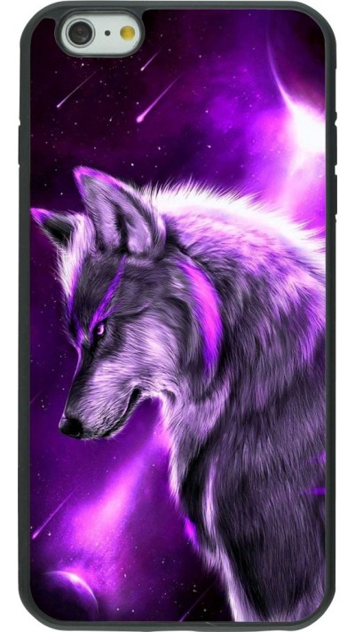 Coque iPhone 6 Plus / 6s Plus - Silicone rigide noir Purple Sky Wolf