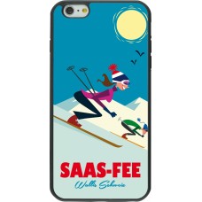 Coque iPhone 6 Plus / 6s Plus - Silicone rigide noir Saas-Fee Ski Downhill