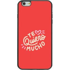 Coque iPhone 6 Plus / 6s Plus - Silicone rigide noir Saint Valentines Day 26 Te quiero mucho