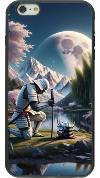 Coque iPhone 6 Plus / 6s Plus - Silicone rigide noir Samurai Katana Lune