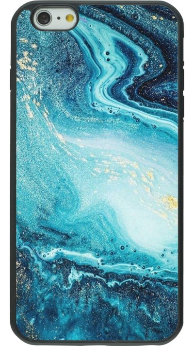 Coque iPhone 6 Plus / 6s Plus - Silicone rigide noir Sea Foam Blue