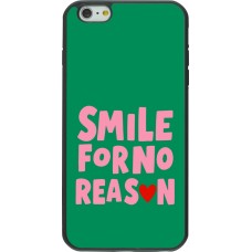 Coque iPhone 6 Plus / 6s Plus - Silicone rigide noir Smile for no reason 2026