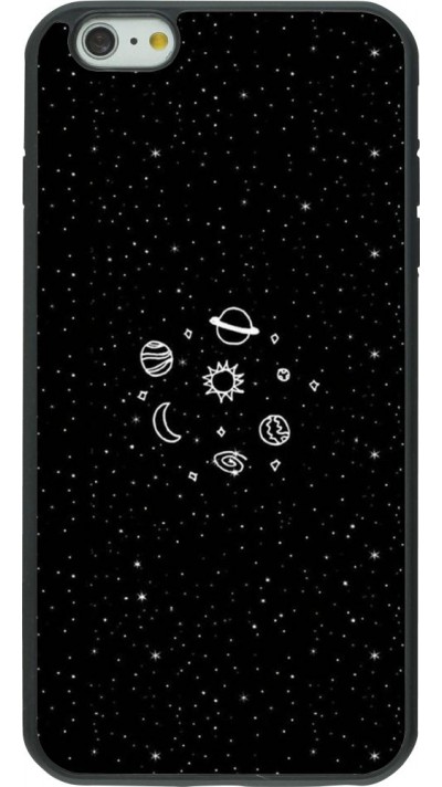 Coque iPhone 6 Plus / 6s Plus - Silicone rigide noir Space Doodle