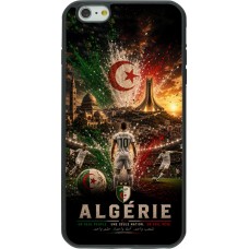 Coque iPhone 6 Plus / 6s Plus - Silicone rigide noir Football Algérie splash 2026