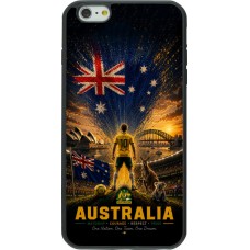 Coque iPhone 6 Plus / 6s Plus - Silicone rigide noir Football Australie splash 2026