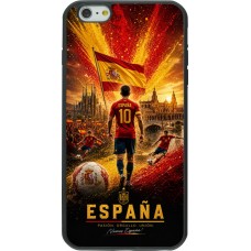 Coque iPhone 6 Plus / 6s Plus - Silicone rigide noir Football Espagne splash 2026