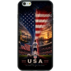 Coque iPhone 6 Plus / 6s Plus - Silicone rigide noir Football États-Unis splash 2026