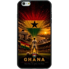 Coque iPhone 6 Plus / 6s Plus - Silicone rigide noir Football Ghana splash 2026