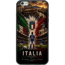 Coque iPhone 6 Plus / 6s Plus - Silicone rigide noir Football Italie splash 2026