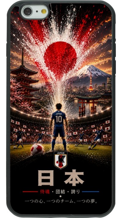 Coque iPhone 6 Plus / 6s Plus - Silicone rigide noir Football Japon splash 2026