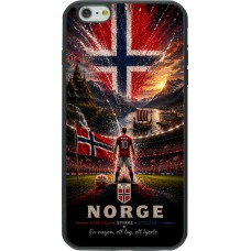 Coque iPhone 6 Plus / 6s Plus - Silicone rigide noir Football Norvège splash 2026