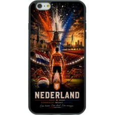 Coque iPhone 6 Plus / 6s Plus - Silicone rigide noir Football Pays-Bas splash 2026