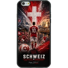 Coque iPhone 6 Plus / 6s Plus - Silicone rigide noir Football Schweiz splash 2026