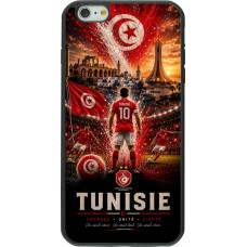 Coque iPhone 6 Plus / 6s Plus - Silicone rigide noir Football Tunisie splash 2026