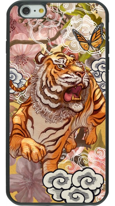 Coque iPhone 6 Plus / 6s Plus - Silicone rigide noir Spring 23 japanese tiger