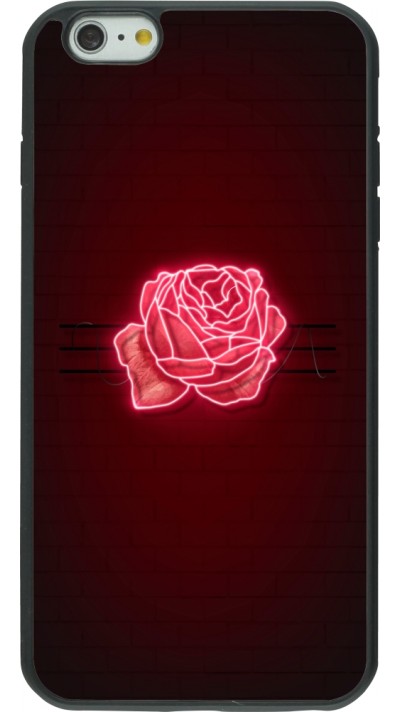 Coque iPhone 6 Plus / 6s Plus - Silicone rigide noir Spring 23 neon rose