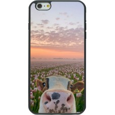 Coque iPhone 6 Plus / 6s Plus - Silicone rigide noir Cow with tulips 2026