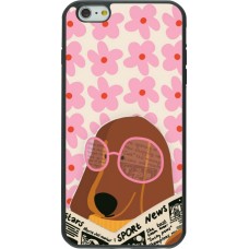 Coque iPhone 6 Plus / 6s Plus - Silicone rigide noir Dog with newspaper 2026
