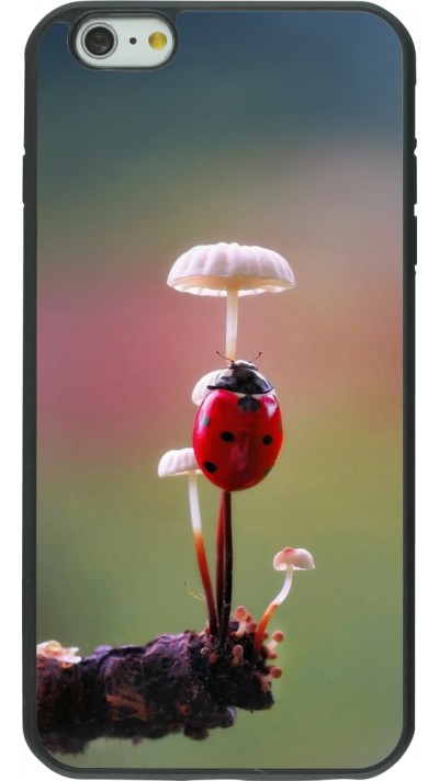 Coque iPhone 6 Plus / 6s Plus - Silicone rigide noir Ladybird on a mushroom 2026