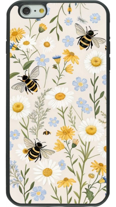 Coque iPhone 6 Plus / 6s Plus - Silicone rigide noir Pattern bees 2026