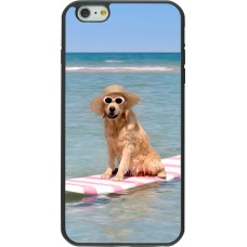 Coque iPhone 6 Plus / 6s Plus - Silicone rigide noir Summer Dog on Paddle