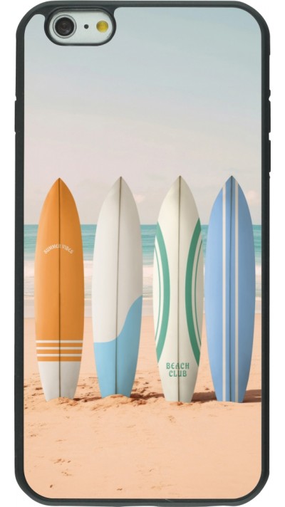 iPhone 6 Plus / 6s Plus Case Hülle - Silikon schwarz Summer surfboard 2025