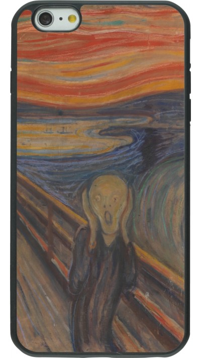 iPhone 6 Plus / 6s Plus Case Hülle - Silikon schwarz Kunstbild - Der Schrei - Edvard Munch
