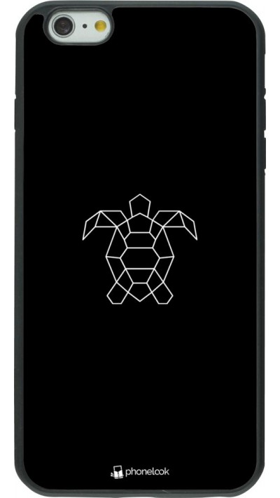 Coque iPhone 6 Plus / 6s Plus - Silicone rigide noir Turtles lines on black