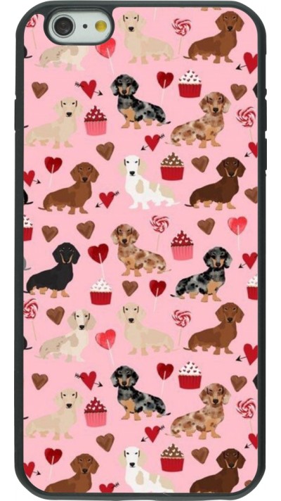 iPhone 6 Plus / 6s Plus Case Hülle - Silikon schwarz Valentine 2024 puppy love