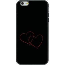 Coque iPhone 6 Plus / 6s Plus - Silicone rigide noir Valentine 2023 attached heart