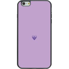 Coque iPhone 6 Plus / 6s Plus - Silicone rigide noir Valentine 2023 purpule single heart