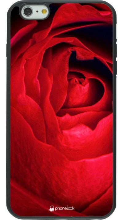 Coque iPhone 6 Plus / 6s Plus - Silicone rigide noir Valentine 2022 Rose