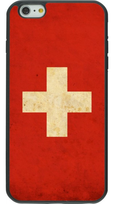Coque iPhone 6 Plus / 6s Plus - Silicone rigide noir Vintage Flag SWISS