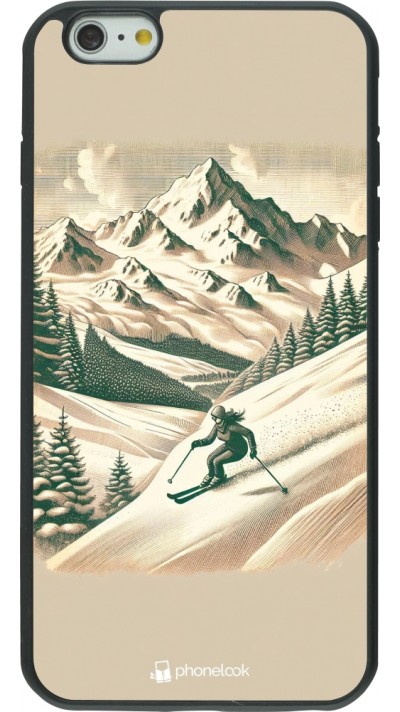 iPhone 6 Plus / 6s Plus Case Hülle - Silikon schwarz Vintage Skiberg