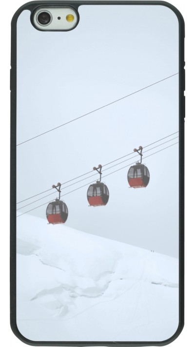 iPhone 6 Plus / 6s Plus Case Hülle - Silikon schwarz Winter 22 ski lift
