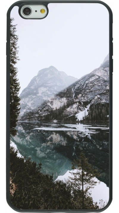 iPhone 6 Plus / 6s Plus Case Hülle - Silikon schwarz Winter 22 snowy mountain and lake
