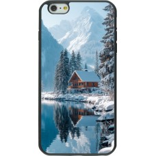 Coque iPhone 6 Plus / 6s Plus - Silicone rigide noir Winter 25 Winter house forest day