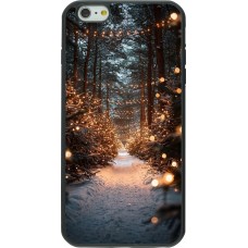 Coque iPhone 6 Plus / 6s Plus - Silicone rigide noir Winter 25 Winter snowy road