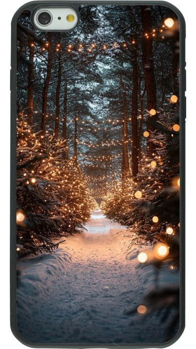 Coque iPhone 6 Plus / 6s Plus - Silicone rigide noir Winter 25 Winter snowy road