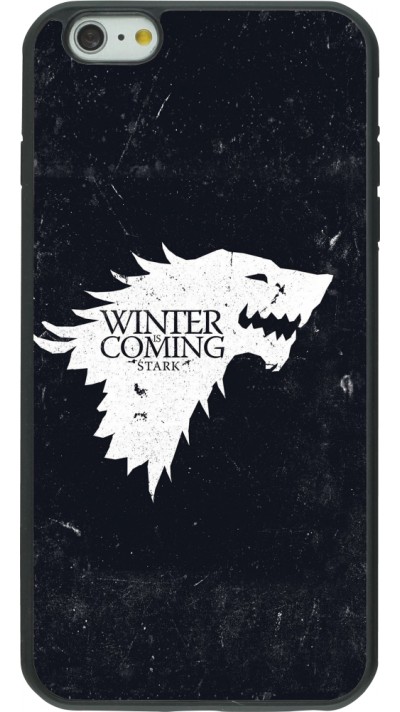 iPhone 6 Plus / 6s Plus Case Hülle - Silikon schwarz Winter is coming Stark