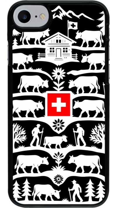 iPhone 7 / 8 / SE (2020, 2022) Case Hülle - Poya Schweiz 3 schwarz
