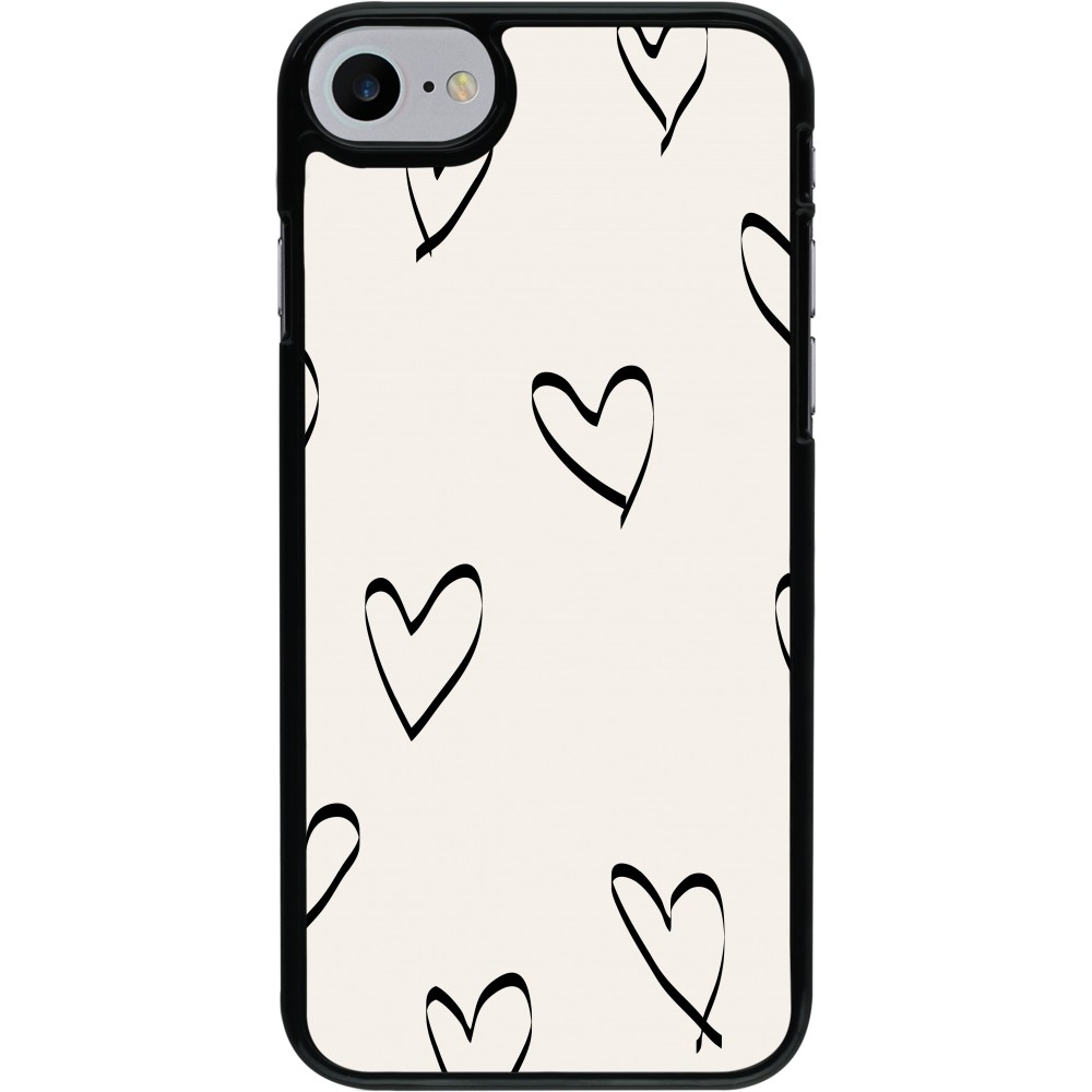 iPhone 7 / 8 / SE (2020, 2022) Case Hülle - Valentine 2023 minimalist hearts