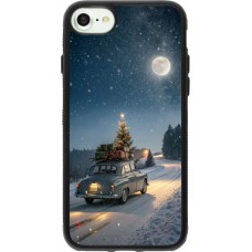 Coque iPhone 7 / 8 / SE (2020, 2022) - Silicone rigide noir Christmas 25 Car with Tree Xmas