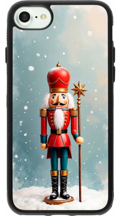 iPhone 7 / 8 / SE (2020, 2022) Case Hülle - Silikon schwarz Christmas 25 Nutcracker Snow