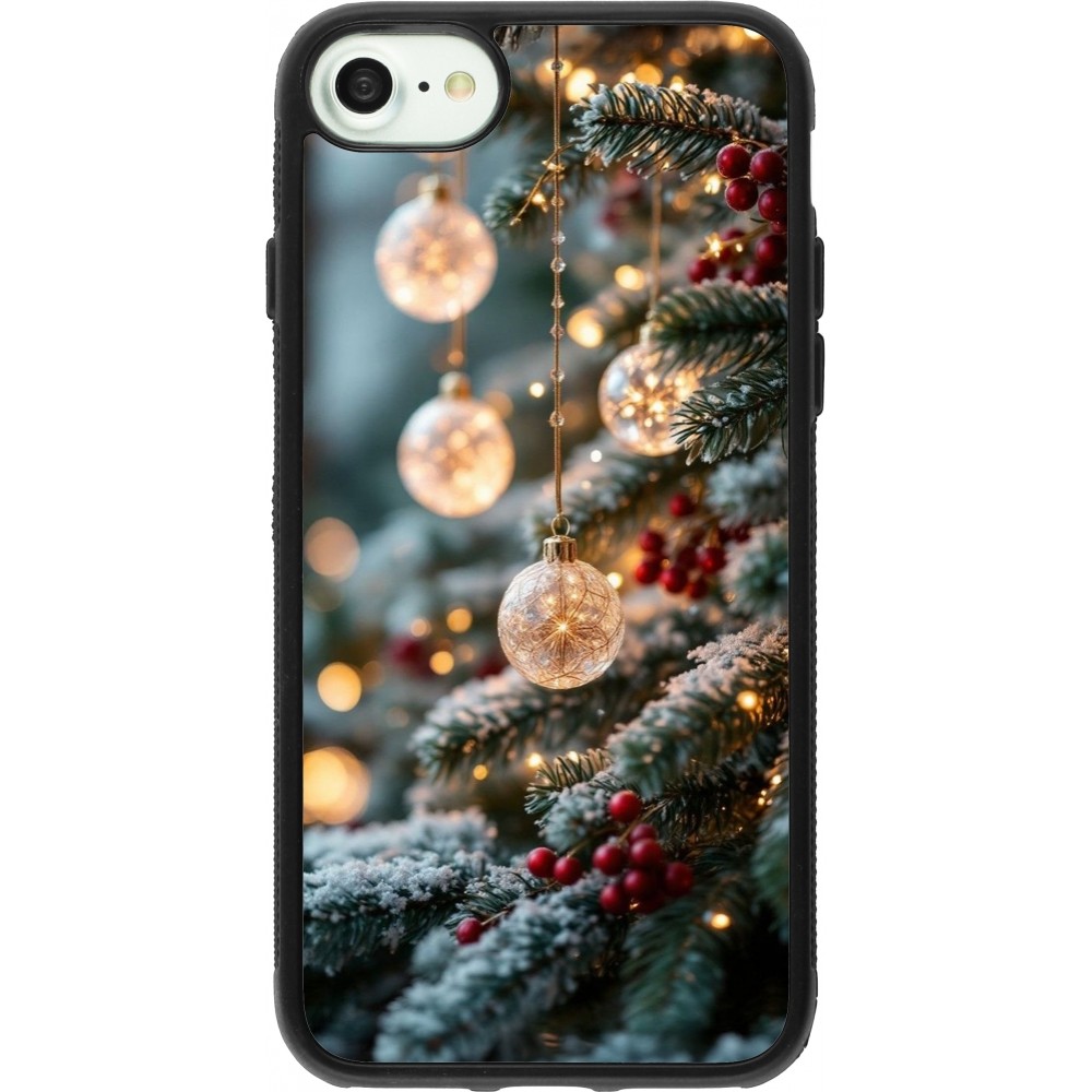 Coque iPhone 7 / 8 / SE (2020, 2022) - Silicone rigide noir Christmas 25 Xmas Decorated Tree