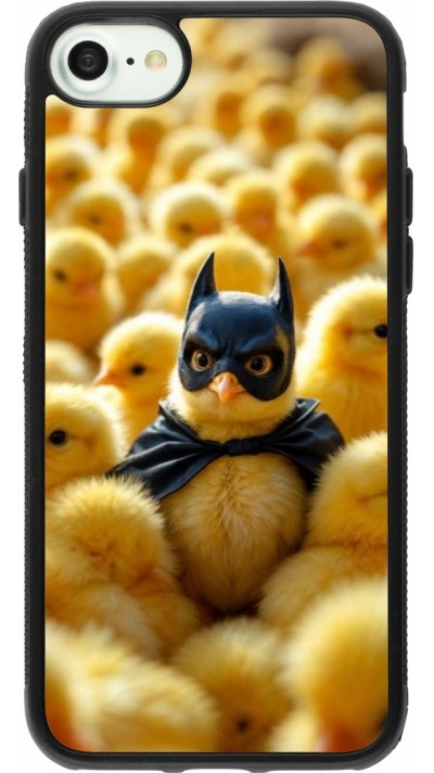 Coque iPhone 7 / 8 / SE (2020, 2022) - Silicone rigide noir Easter 2026 Chicken Batman