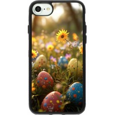 Coque iPhone 7 / 8 / SE (2020, 2022) - Silicone rigide noir Easter 2026 Decorated eggs
