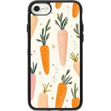 Coque iPhone 7 / 8 / SE (2020, 2022) - Silicone rigide noir Easter 2026 Illustration carrots